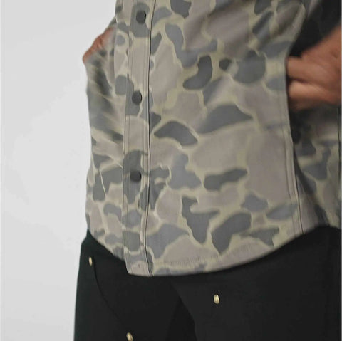 rugged flex® relaxed fit canvas fleece-lined shirt jac