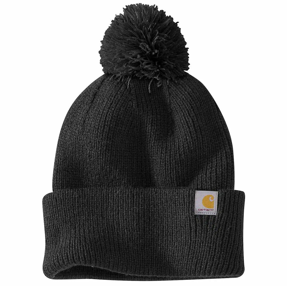 women's knit pom-pom cuffed beanie