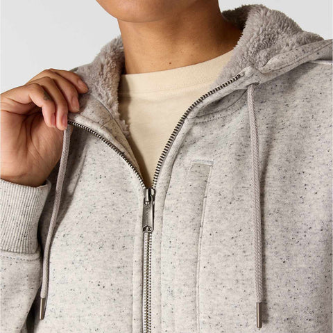 women's relaxed fit midweight sherpa-lined full-zip sweatshirt