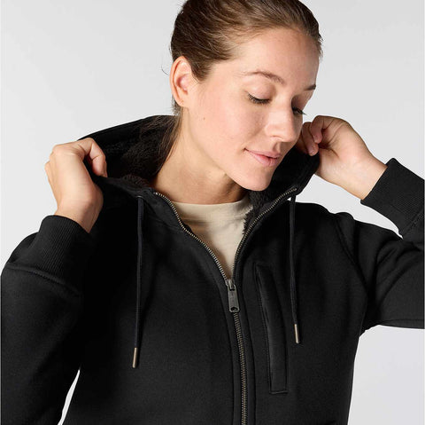 women's relaxed fit midweight sherpa-lined full-zip sweatshirt