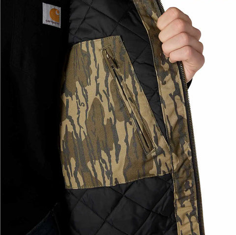 rugged flex® duck loose fit insulated camo active jac - 2 warmer rating