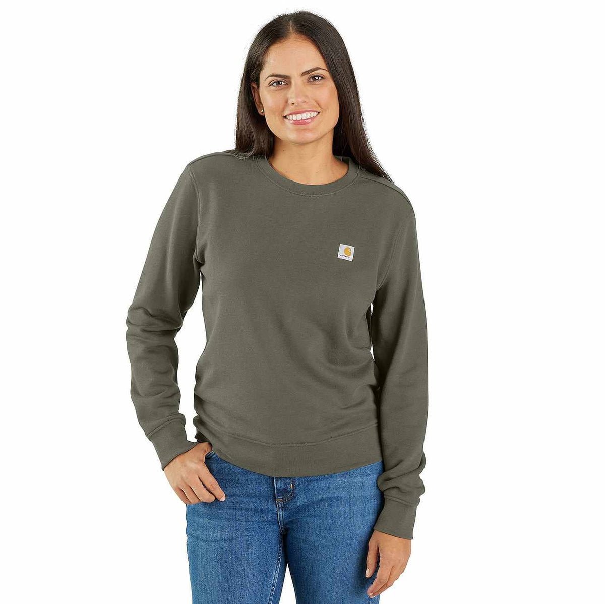 women's tencel™ fiber series relaxed fit french terry crewneck sweatshirt