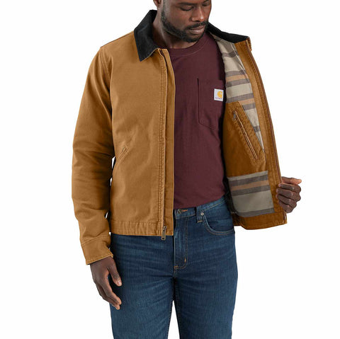 re-engineered rugged flex® relaxed fit duck detroit jacket - 1 warm rating