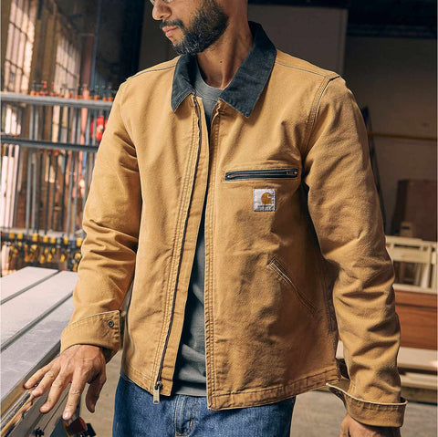 re-engineered rugged flex® relaxed fit duck detroit jacket - 1 warm rating