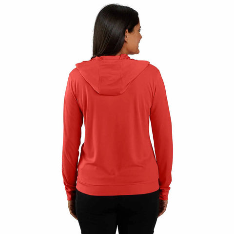 women's force sun defender™ relaxed fit lightweight long-sleeve hooded graphic t-shirt