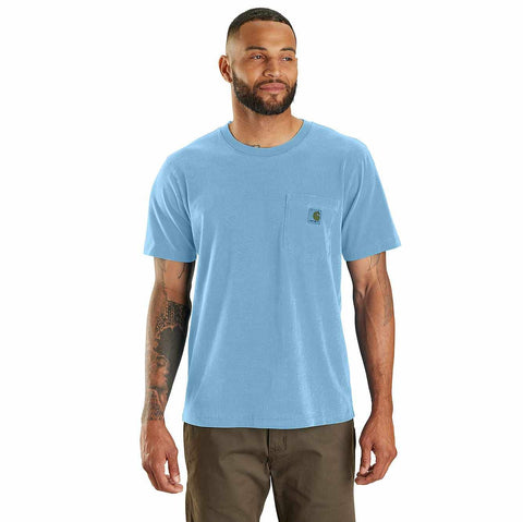 re-engineered relaxed fit lightweight short-sleeve garment dyed pocket t-shirt