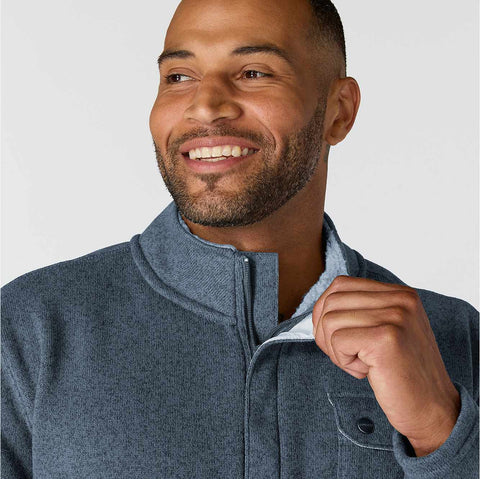 relaxed fit midweight quarter-zip pocket sweater fleece