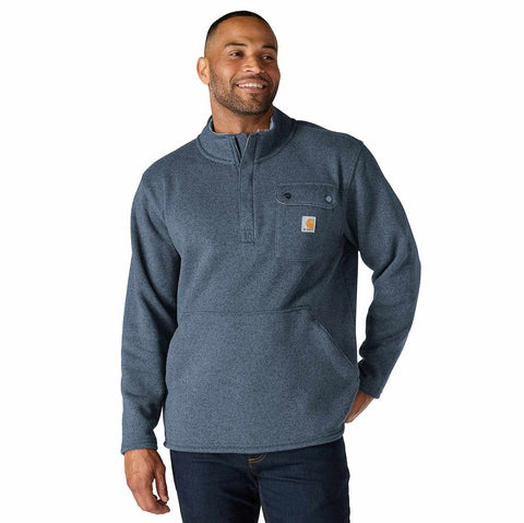 relaxed fit midweight quarter-zip pocket sweater fleece