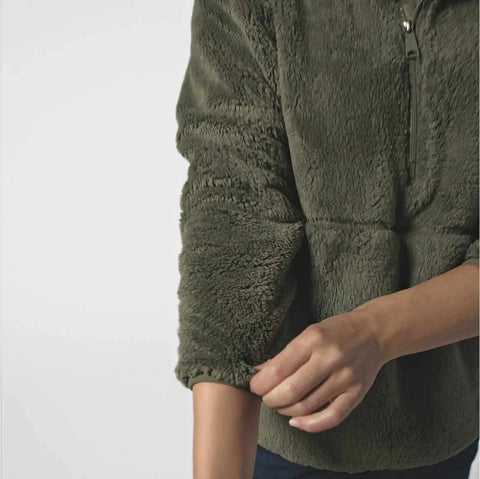 women's loose fit fleece pullover - 3 warmest rating