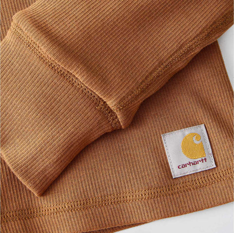 women's tencel™ fiber series relaxed fit long-sleeve ribbed henley shirt