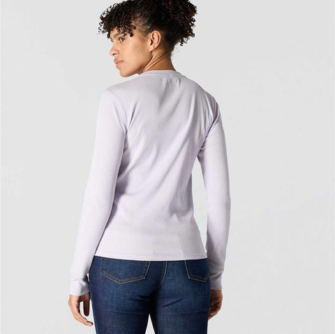 women's tencel™ fiber series relaxed fit long-sleeve ribbed henley shirt