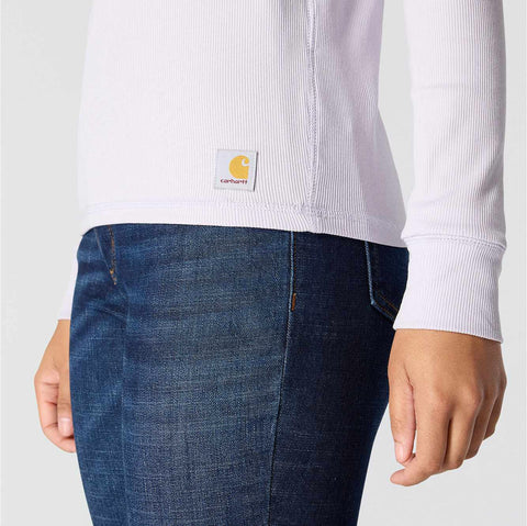 women's tencel™ fiber series relaxed fit long-sleeve ribbed henley shirt