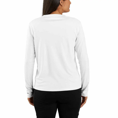 women's force sun defender™ relaxed fit lightweight long-sleeve logo graphic t-shirt