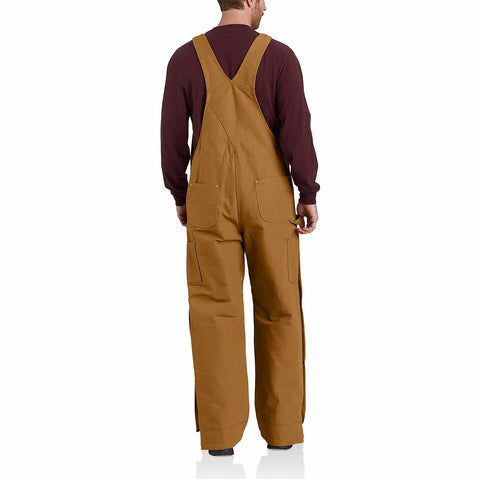 loose fit firm duck insulated bib overall - 2 warmer rating