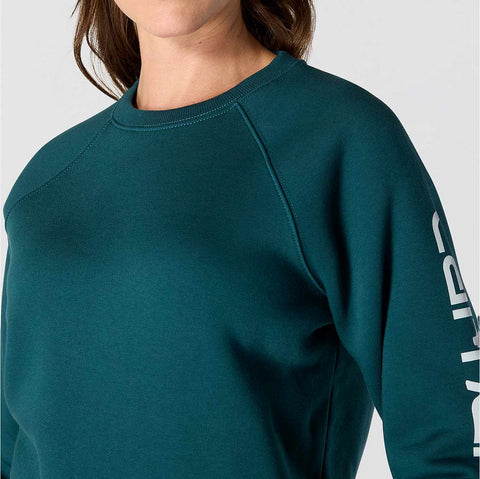 women's relaxed fit midweight graphic crewneck sweatshirt