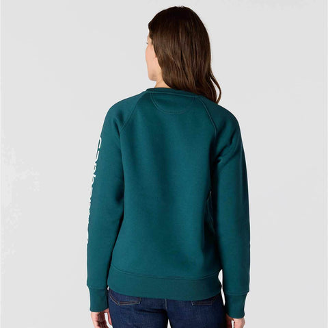 women's relaxed fit midweight graphic crewneck sweatshirt