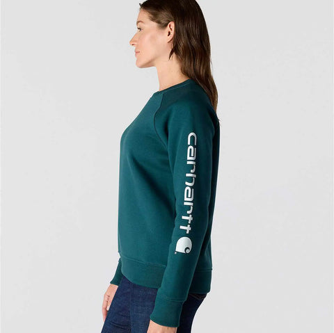 women's relaxed fit midweight graphic crewneck sweatshirt