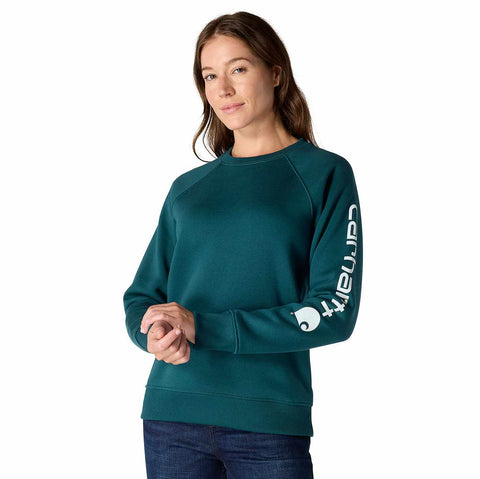 women's relaxed fit midweight graphic crewneck sweatshirt