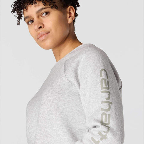 women's relaxed fit midweight graphic crewneck sweatshirt