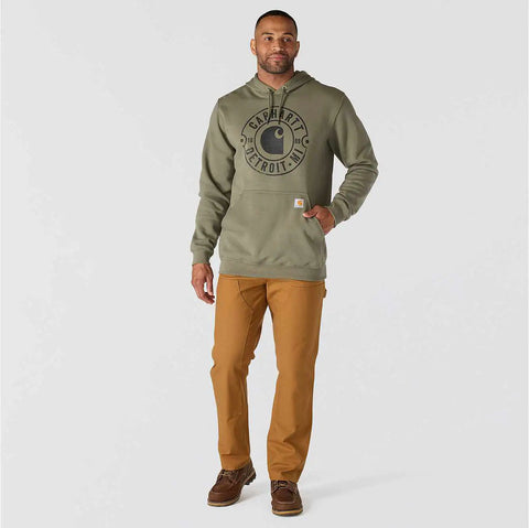 loose fit midweight hooded detroit sweatshirt