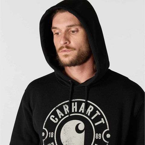 loose fit midweight hooded detroit sweatshirt