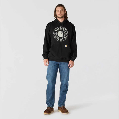 loose fit midweight hooded detroit sweatshirt