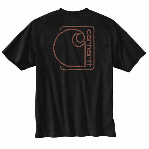 relaxed fit lightweight short-sleeve pocket c graphic t-shirt