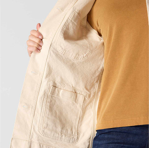 women's rugged flex® loose fit canvas chore coat - 1 warm rating