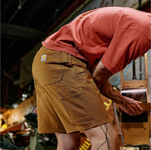 rugged flex® relaxed fit duck double-front utility work short
