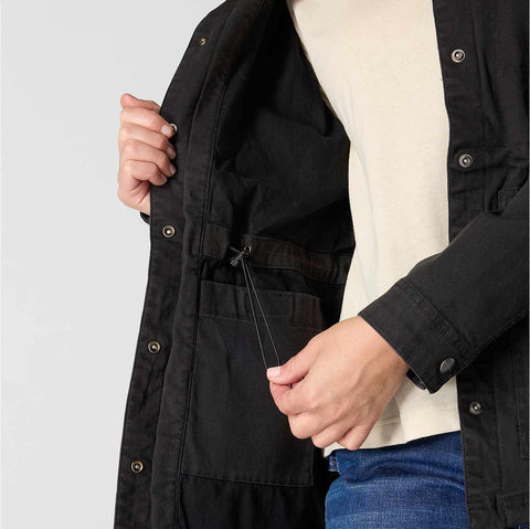 women's tencel™ fiber series relaxed fit canvas coat - 1 warm rating