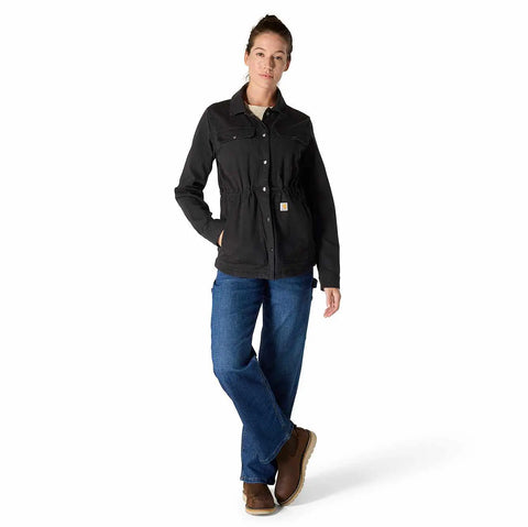 women's tencel™ fiber series relaxed fit canvas coat - 1 warm rating