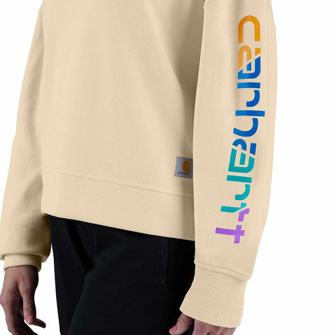 women's tencel™ fiber series loose fit sleeve graphic sweatshirt