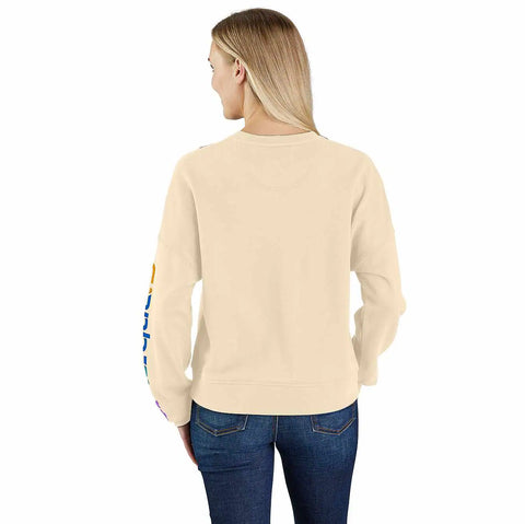 women's tencel™ fiber series loose fit sleeve graphic sweatshirt