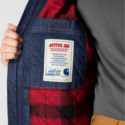 loose fit denim active jac - 2 warmer rating