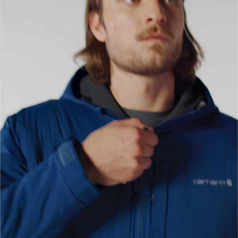 rugged flex® relaxed fit lightweight stretch insulated jacket - 3 warmest rating