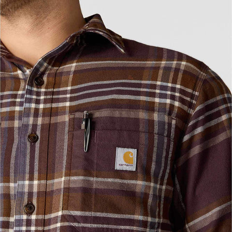 rugged flex™ relaxed fit midweight flannel long-sleeve plaid shirt
