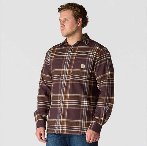 rugged flex™ relaxed fit midweight flannel long-sleeve plaid shirt