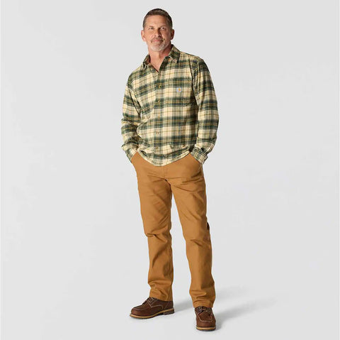 rugged flex™ relaxed fit midweight flannel long-sleeve plaid shirt