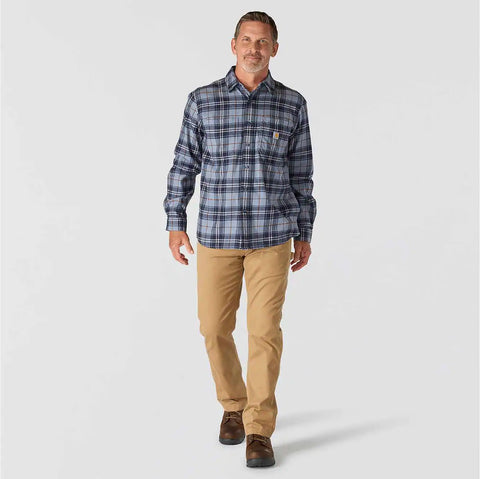 rugged flex™ relaxed fit midweight flannel long-sleeve plaid shirt