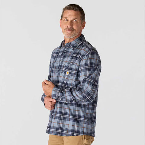 rugged flex™ relaxed fit midweight flannel long-sleeve plaid shirt