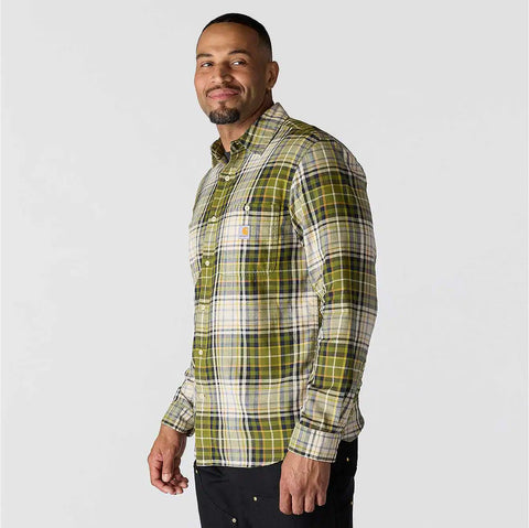 rugged flex™ relaxed fit lightweight long-sleeve plaid shirt