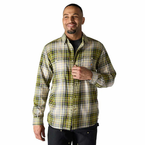 rugged flex™ relaxed fit lightweight long-sleeve plaid shirt