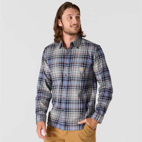 rugged flex™ relaxed fit lightweight long-sleeve plaid shirt