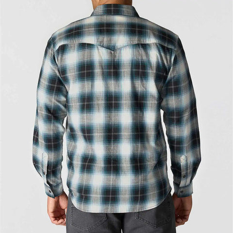 montana rugged flex™ relaxed fit lightweight long-sleeve snap-front plaid shirt