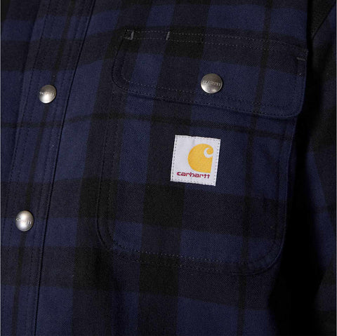 relaxed fit flannel sherpa-lined shirt jac