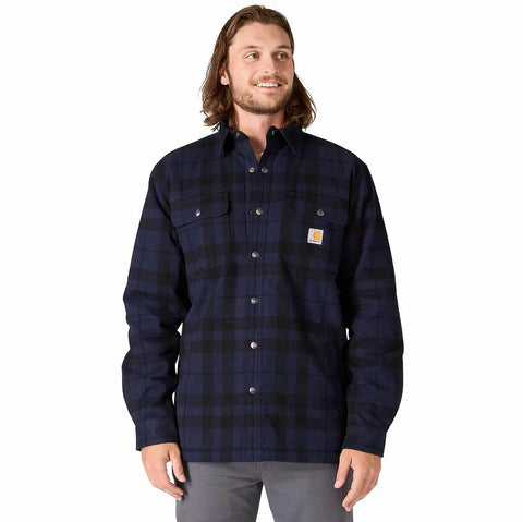 relaxed fit flannel sherpa-lined shirt jac