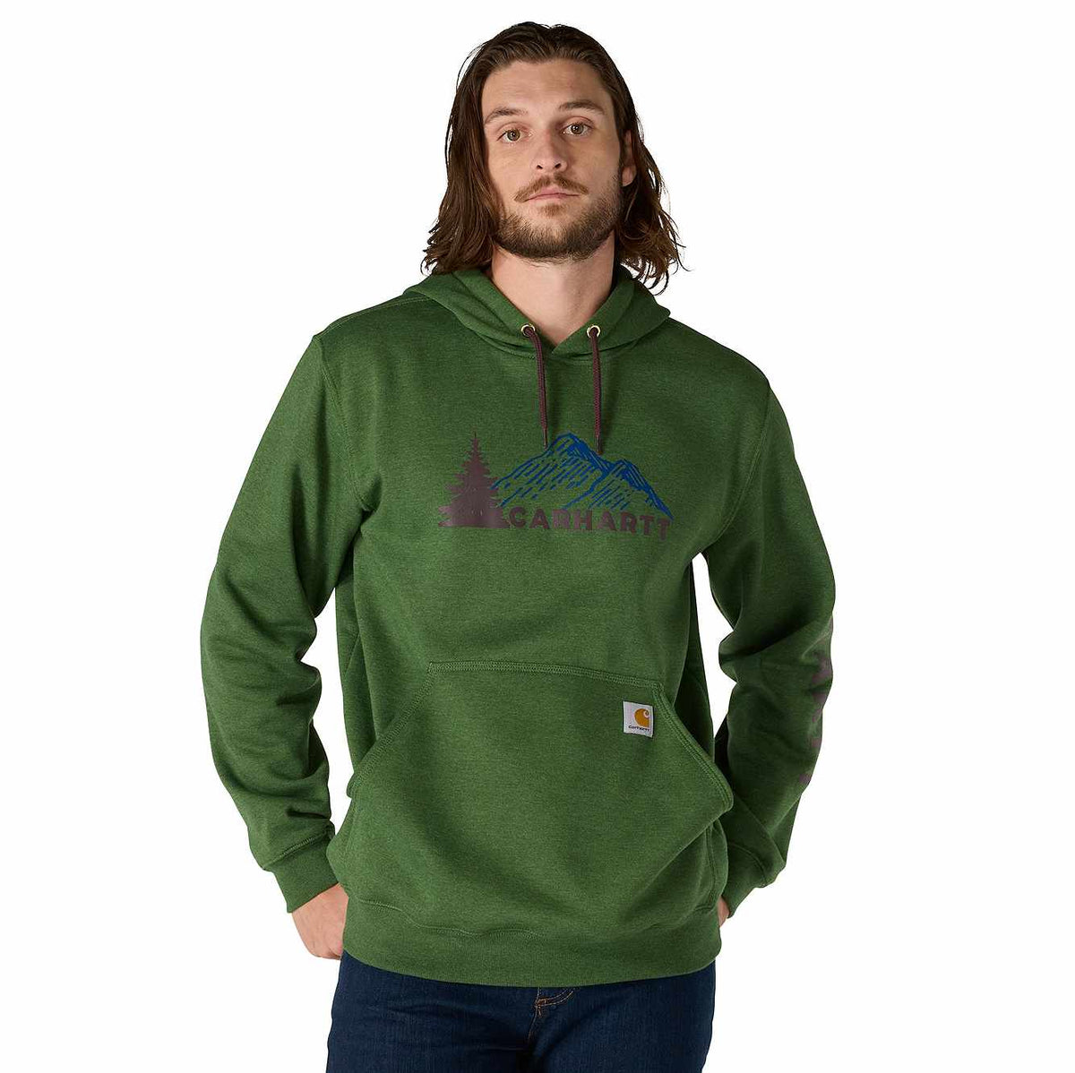loose fit midweight mountain graphic sweatshirt