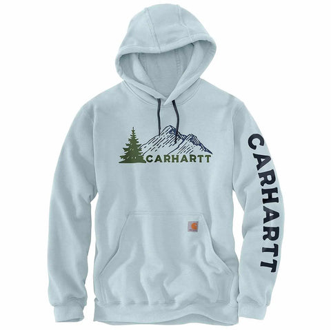 loose fit midweight mountain graphic sweatshirt