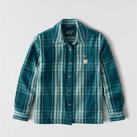 women's tencel™ fiber series loose fit twill plaid shirt