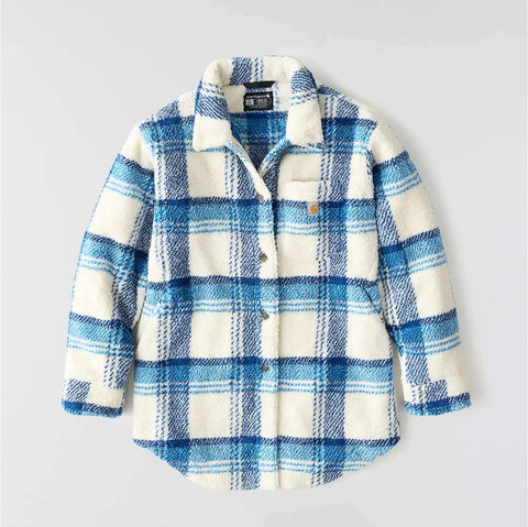 women's loose fit fleece coat